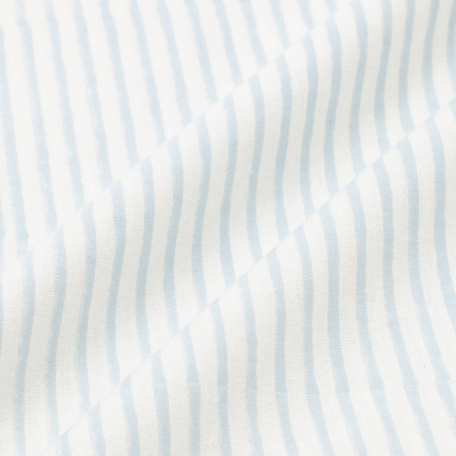 ブロックプリント クッションカバー 450×450 ライトブルー（F-001）