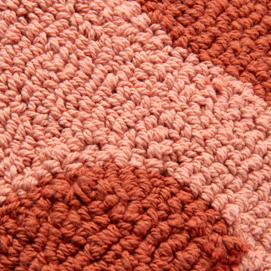 タフトドローイング クッションカバー 45×45 オレンジ（A051）