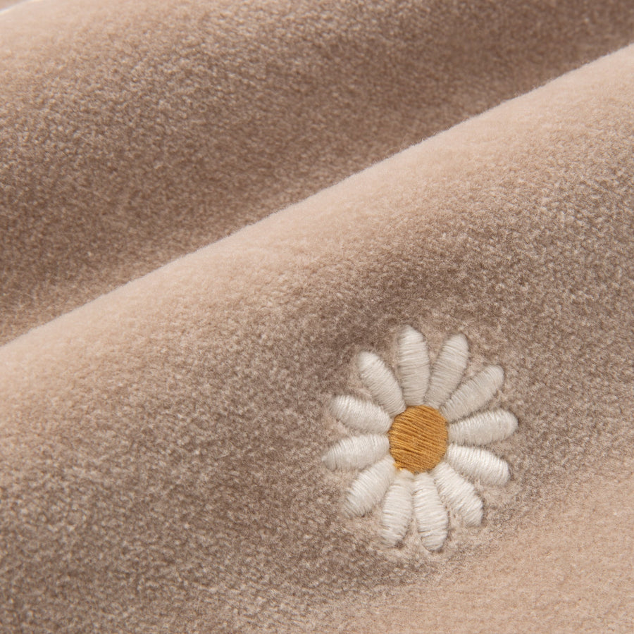 EMBフラワー クッションカバー 45×45 ベージュ（047）