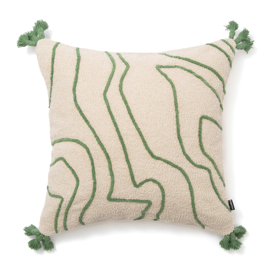 EMBドローイング クッションカバー 45×45 アイボリー（C082）