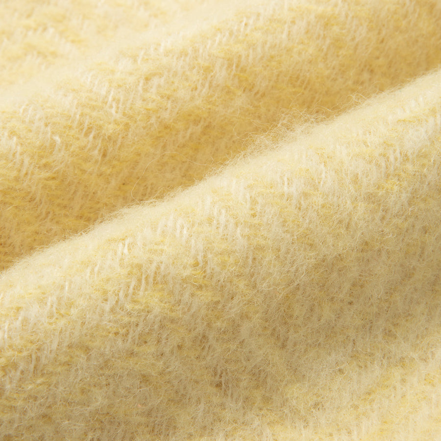 モヘアライクへリンボン クッションカバー 45×45 ライトイエロー（081）