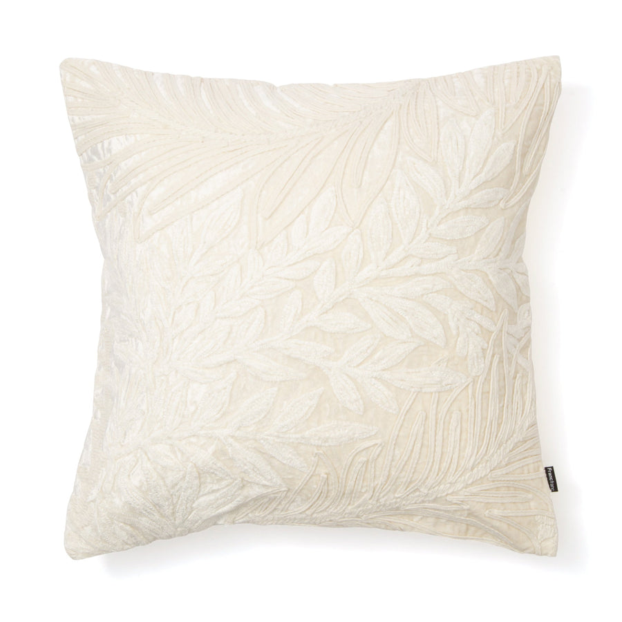 ボタニカルEMB クッションカバー 45×45 ホワイト（044）