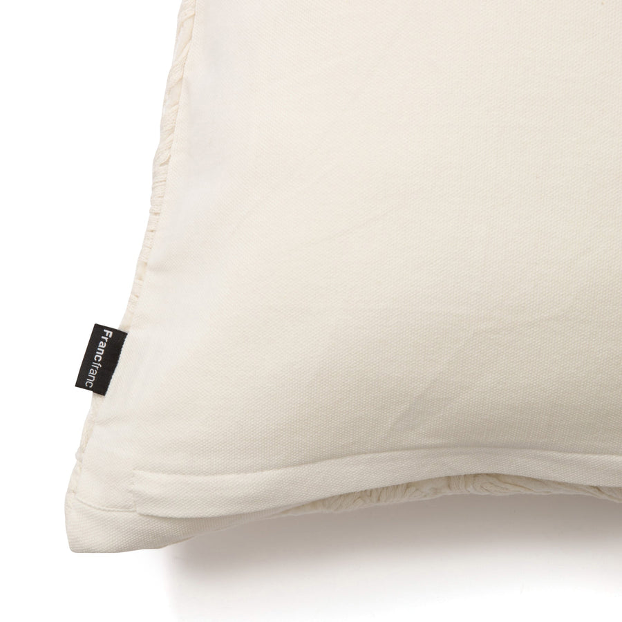 ボタニカルEMB クッションカバー 45×45 ホワイト（044）