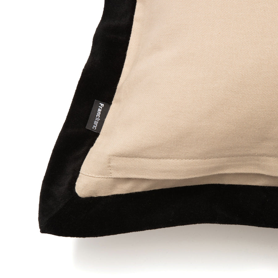 ベルベットフランジ クッションカバー 45×45 ナチュラル（062）