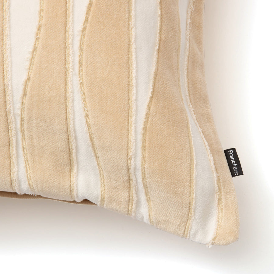 ベルベットアップリケ クッションカバー 45×45 アイボリー（065）