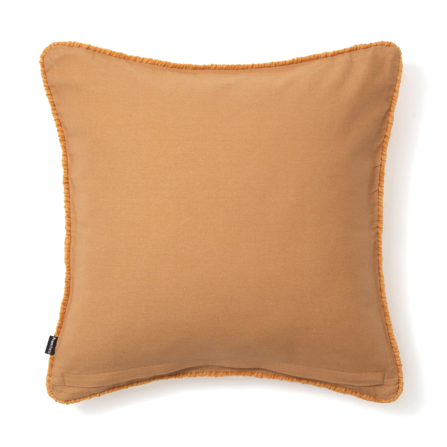 ギャザーパイピング クッションカバー 45×45 イエロー（086）