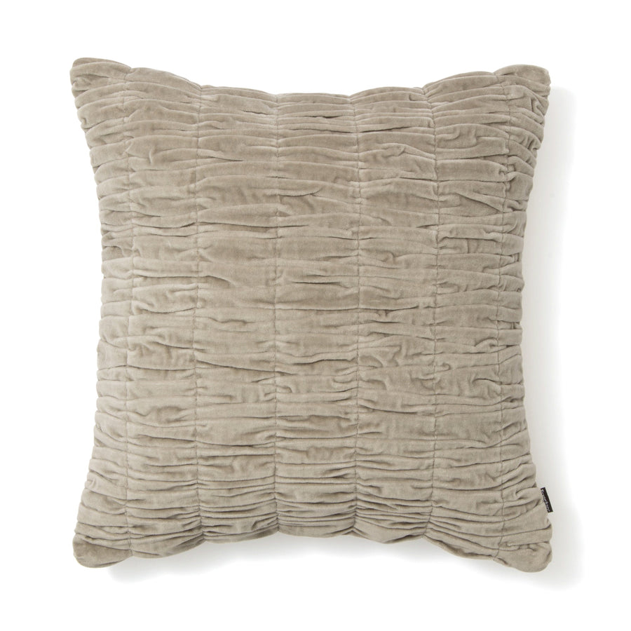 ベルベットギャザー クッションカバー 45×45 グリーン（100）