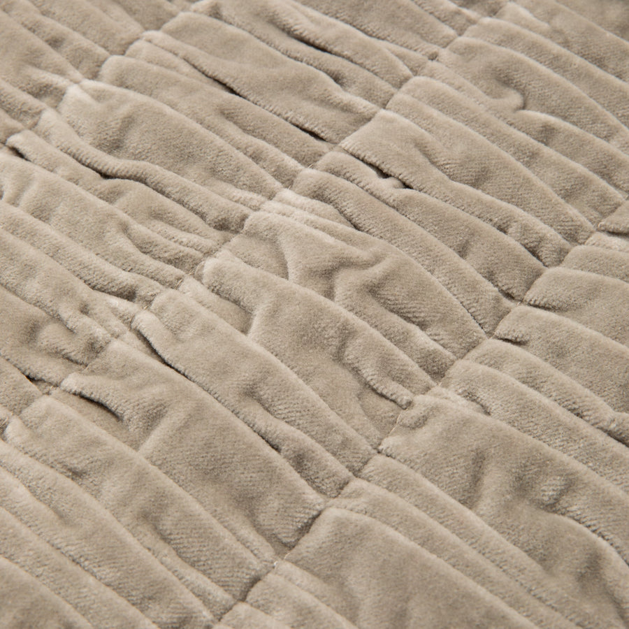 ベルベットギャザー クッションカバー 45×45 グリーン（100）