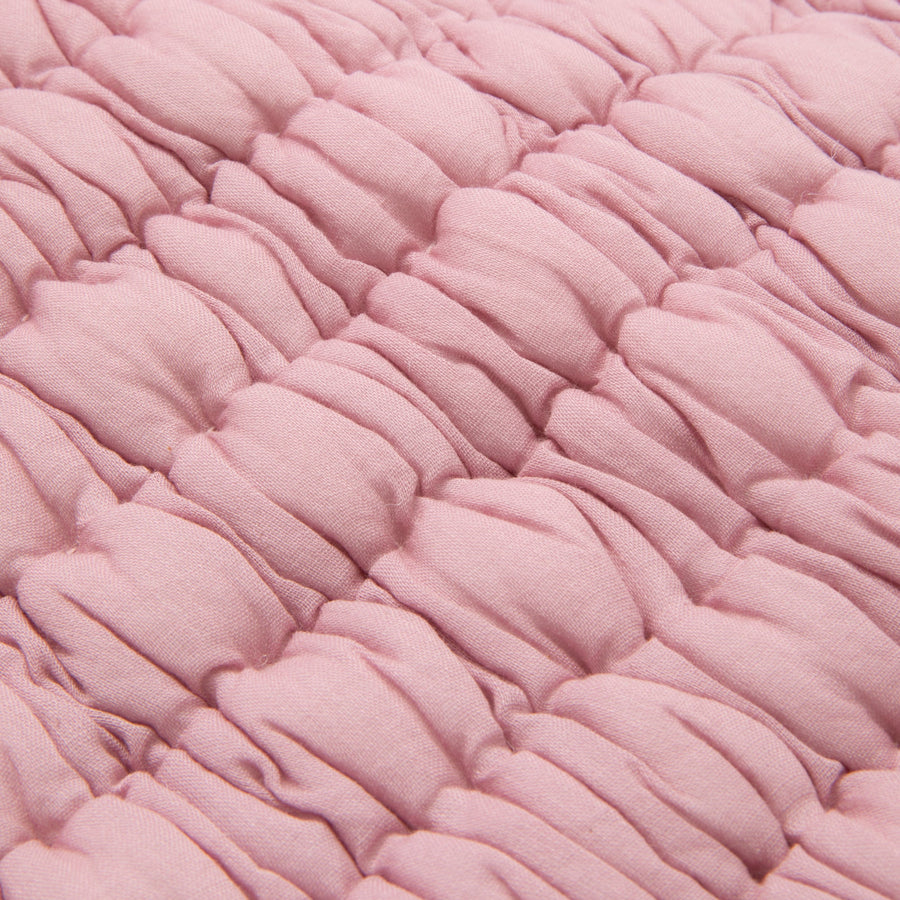 ソリッドギャザー クッションカバー 45×45 ピンク（A109）