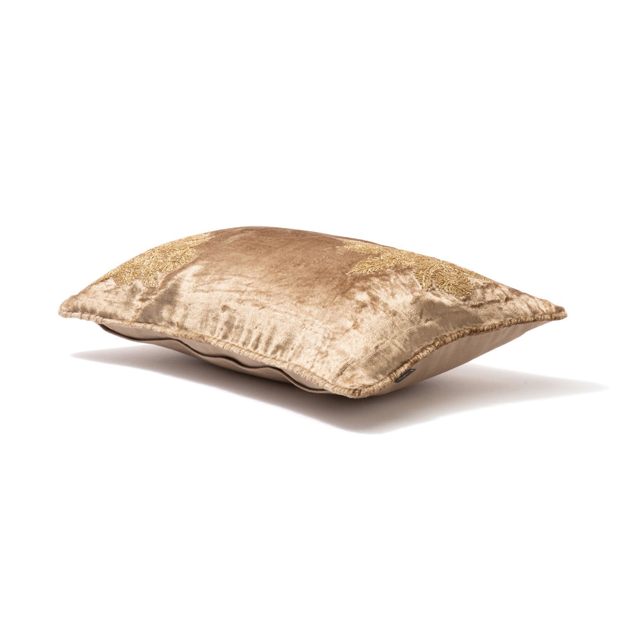 EMBフラワー クッションカバー 25×40 ベージュ（118）