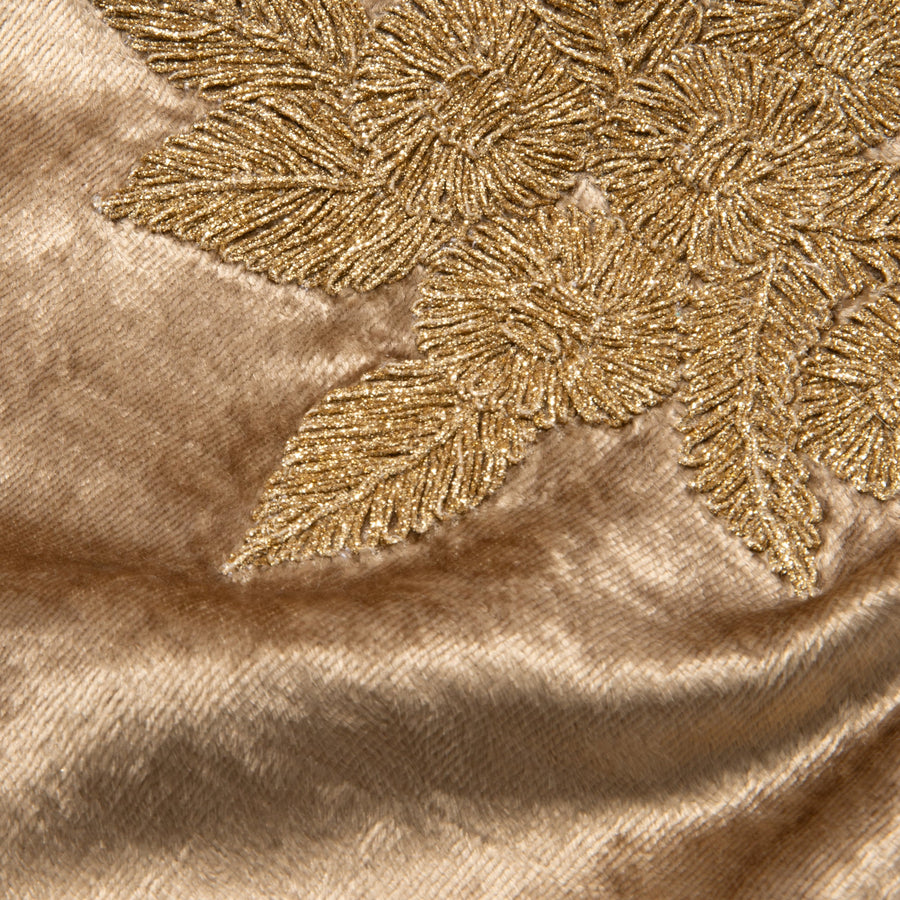 EMBフラワー クッションカバー 25×40 ベージュ（118）