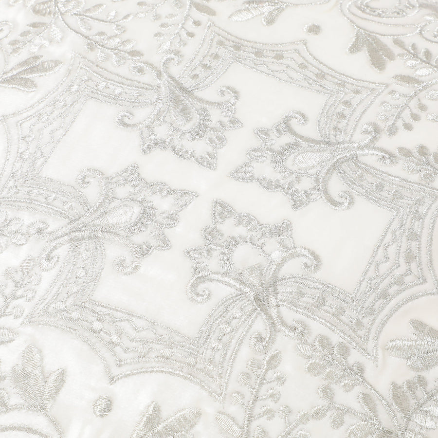 EMBオーナメント クッションカバー 45×45 ホワイト（C011）