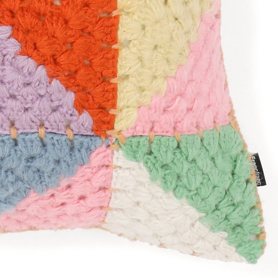 ジオメトリッククロシェ クッションカバー 45×45 マルチ（036）