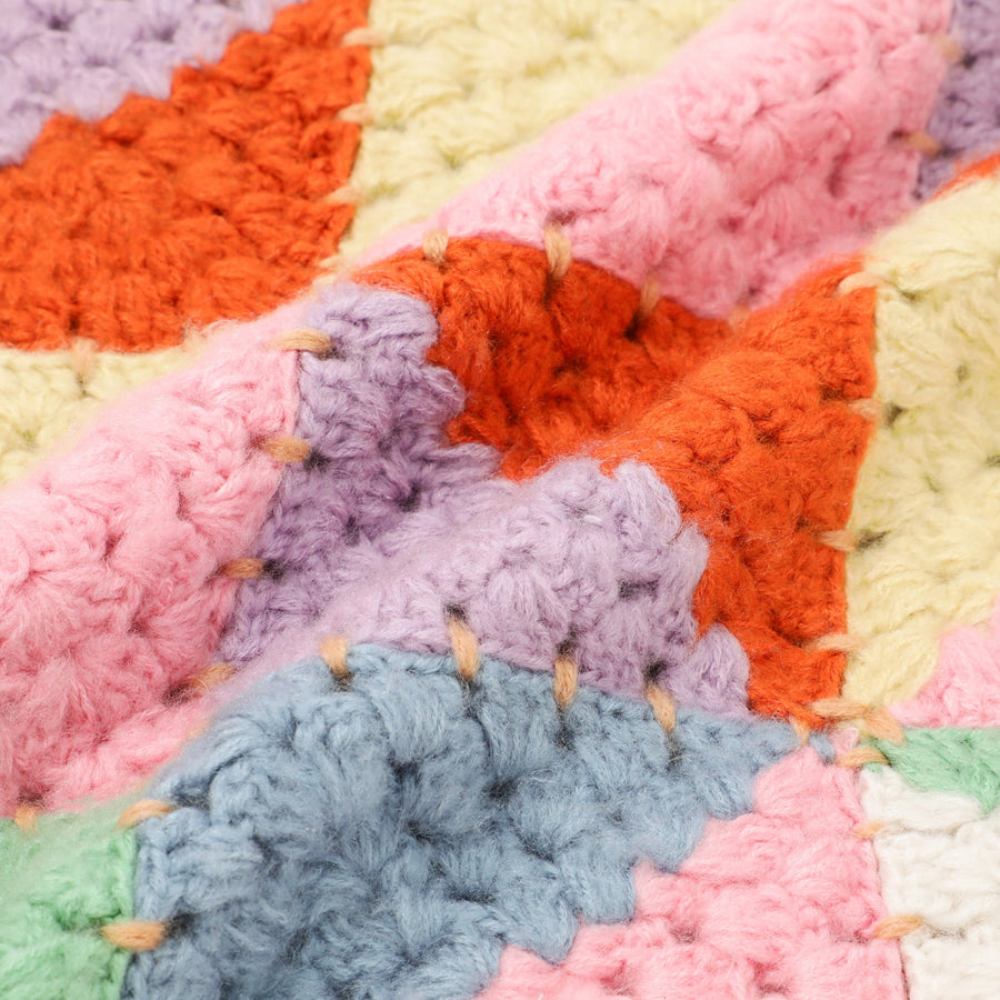 ジオメトリッククロシェ クッションカバー 45×45 マルチ（036）