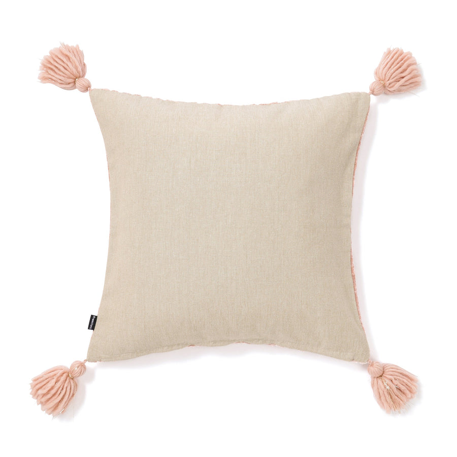 シェニールストライプ クッションカバー 45×45 ピンク（057）