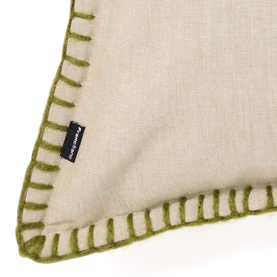 モヘアライクステッチ クッションカバー 45×45 グレージュ（075）