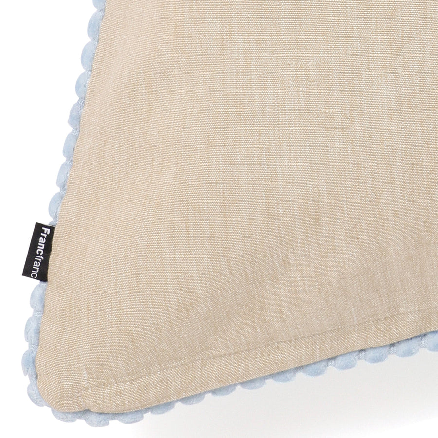 ストライプベルベット クッションカバー 45×45 ブルー（106）