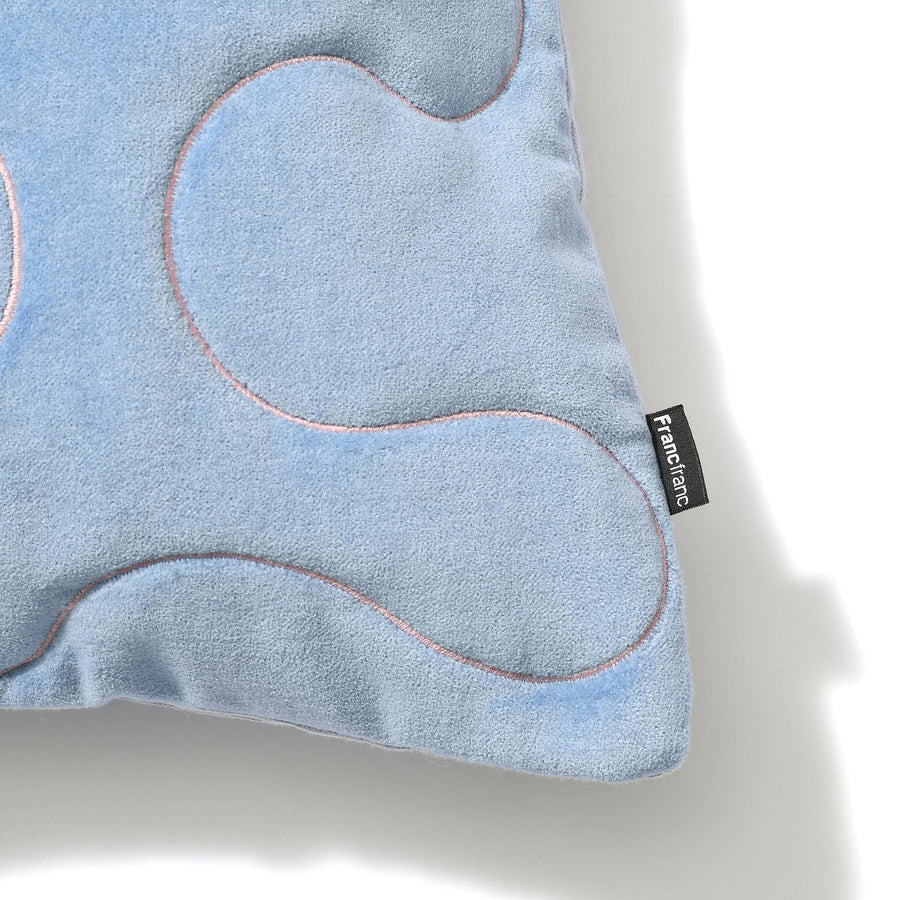 EMBドローイング クッションカバー 45×45 ブルー（A-024）