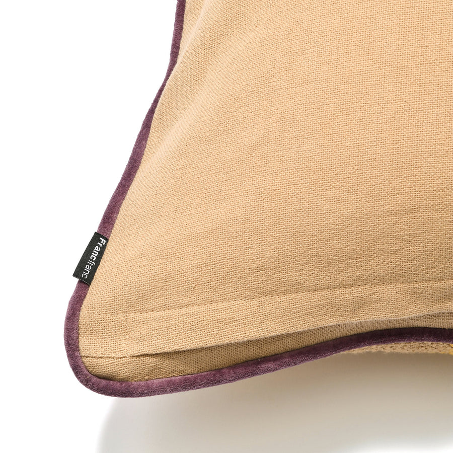 ウィーブチェック クッションカバー 45×45 ベージュ（A-103）