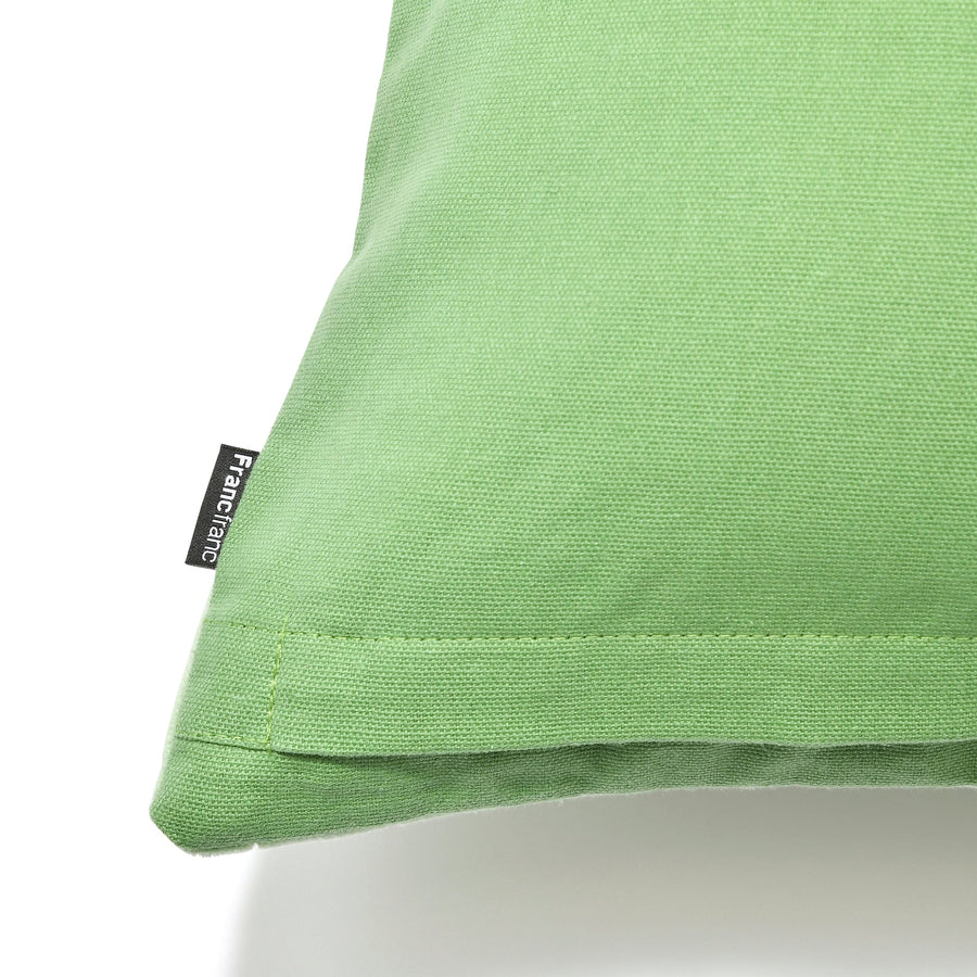 キルトストライプ クッションカバー 45×45 グリーン（110）