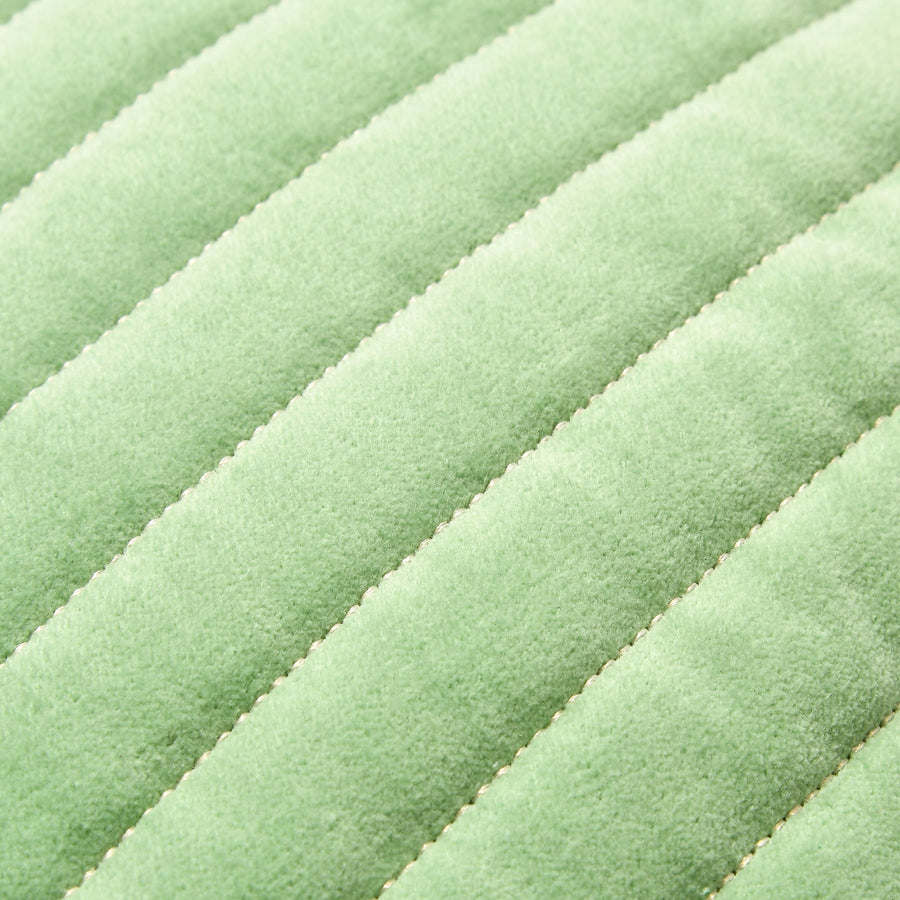 キルトストライプ クッションカバー 45×45 グリーン（110）