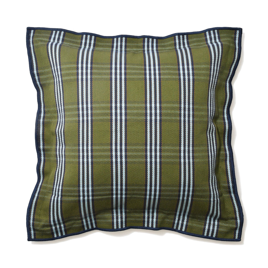 ウィーブチェック クッションカバー 45×45 グリーン（B-122）