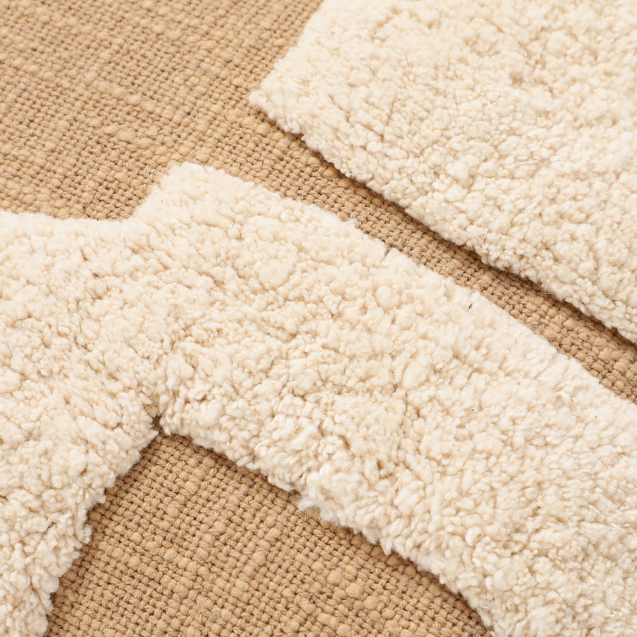 タフトキカ クッションカバー 45×45 ベージュ（014）