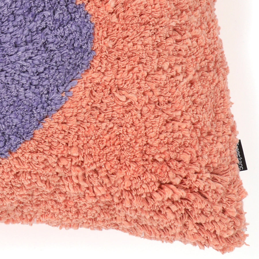 タフトドローイング クッションカバー 45×45 オレンジ（C-059）