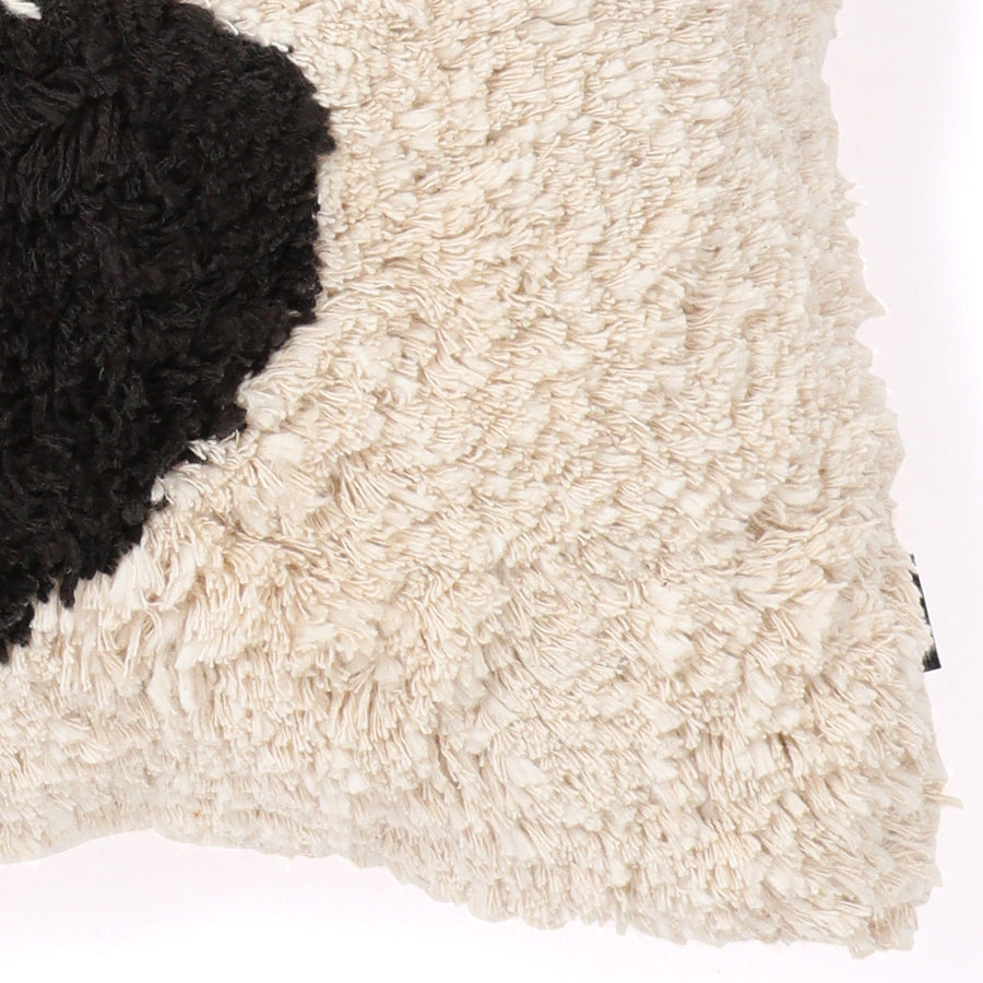 タフトドローイング クッションカバー 45×45 ホワイト（C-066）