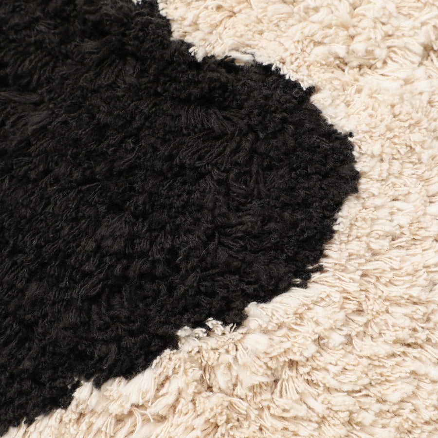 タフトドローイング クッションカバー 45×45 ホワイト（C-066）