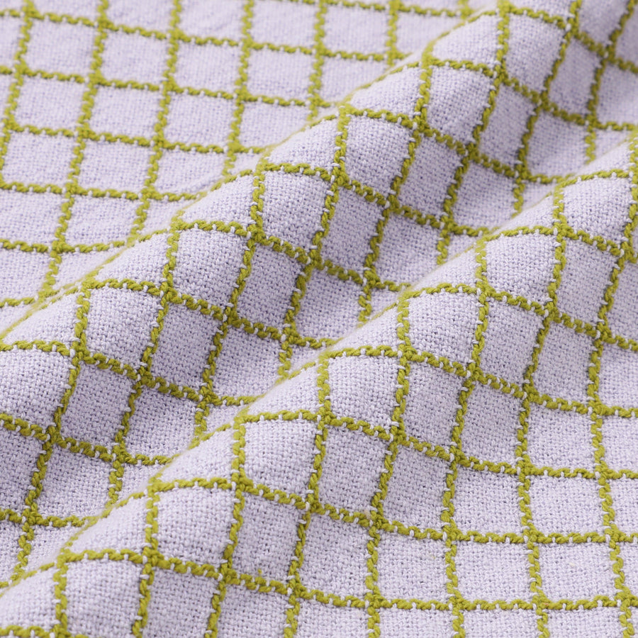 ウィンドウペンフリンジ クッションカバー 45×45 ライトパープル（077）