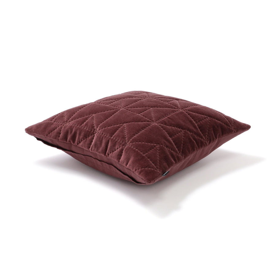 ジオメトリックキルト クッションカバー 45×45 ブラウン（090）