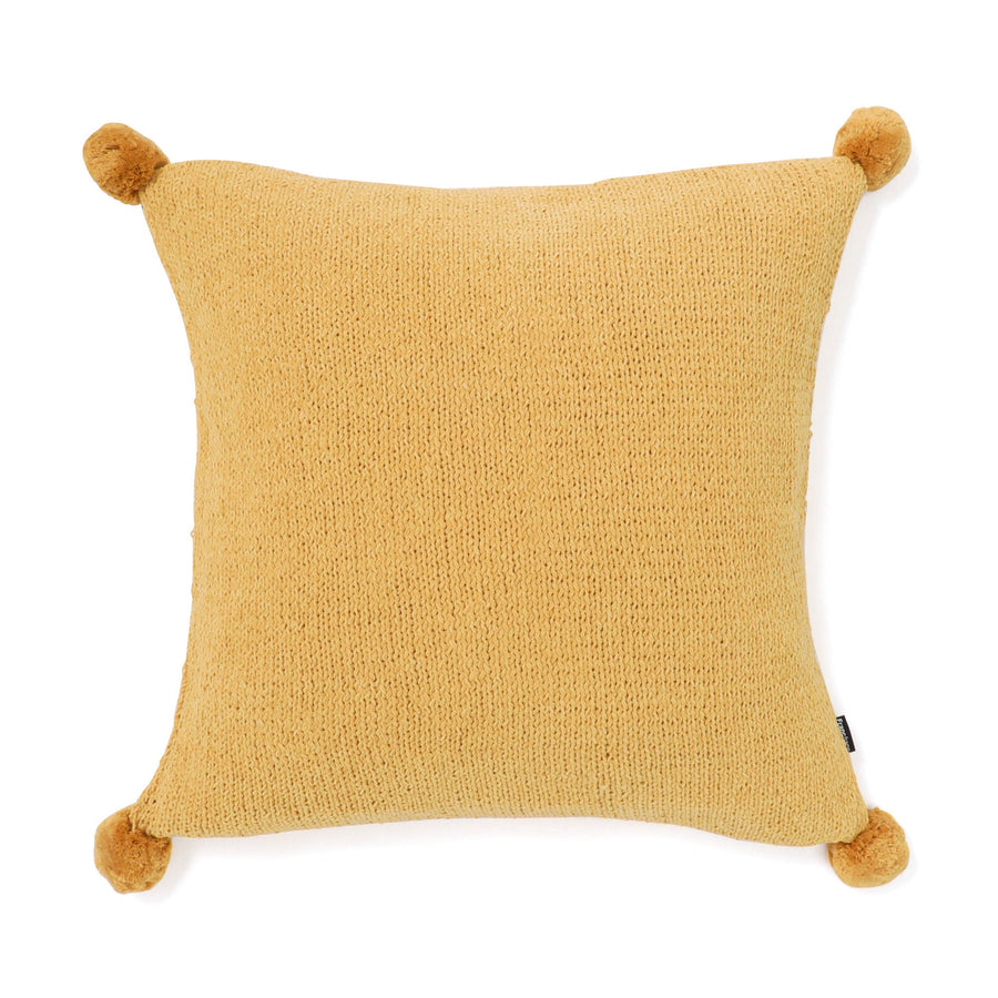 ポンポンニット クッションカバー 45×45 イエロー（060）