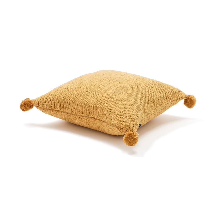 ポンポンニット クッションカバー 45×45 イエロー（060）