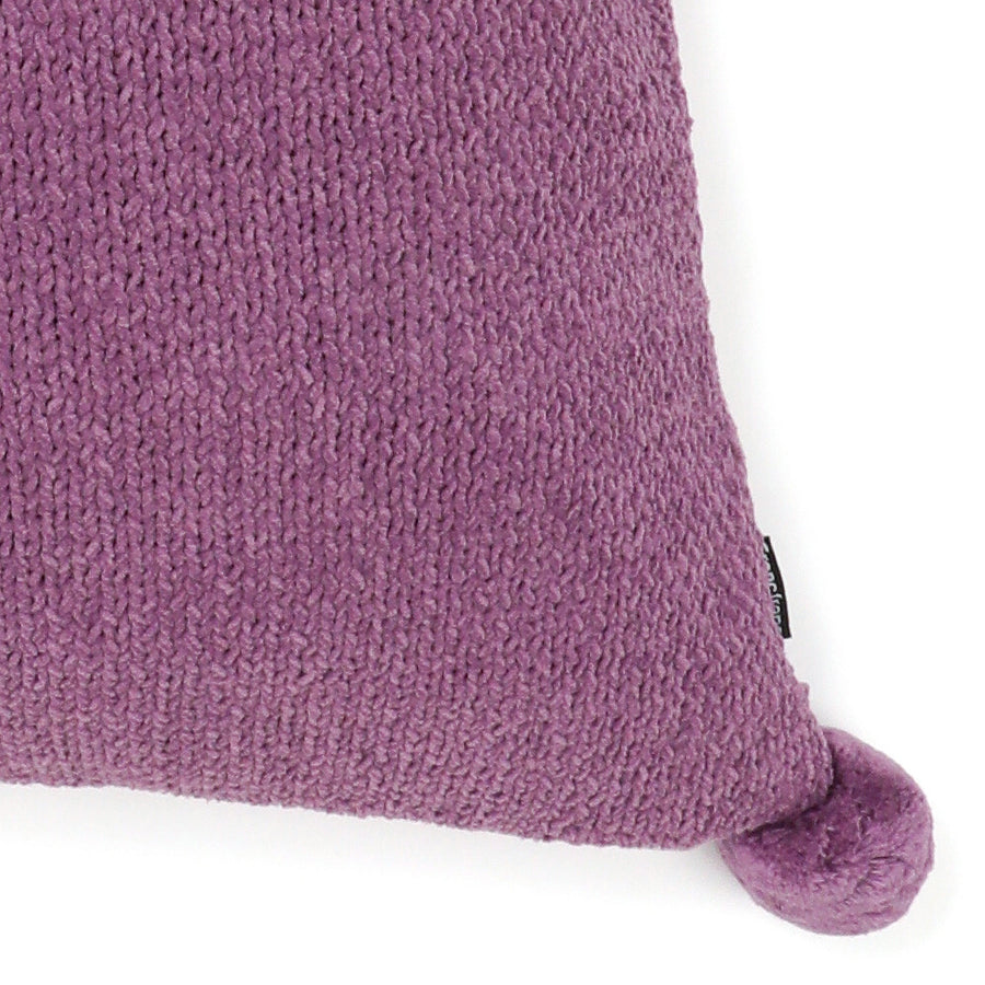 ポンポンニット クッションカバー 45×45 パープル（064）