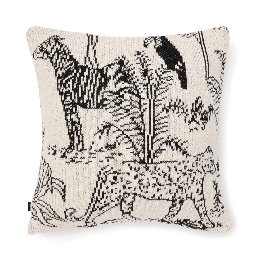 アニマルニット クッションカバー 45×45 ホワイト（092）