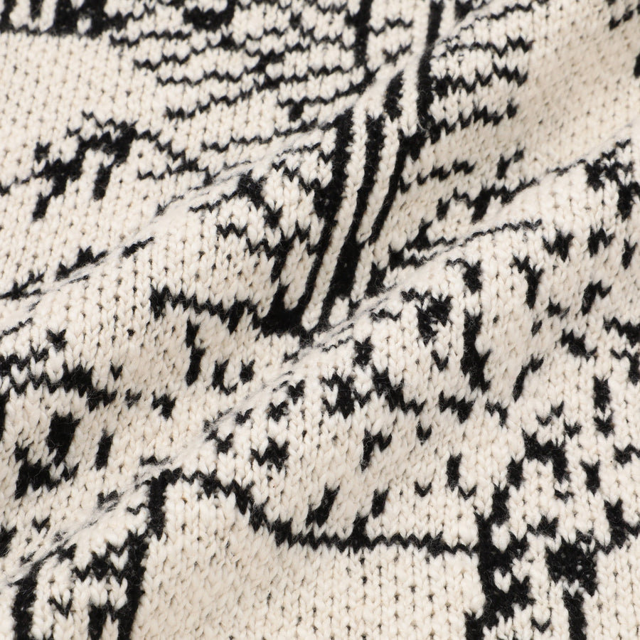 アニマルニット クッションカバー 45×45 ホワイト（092）