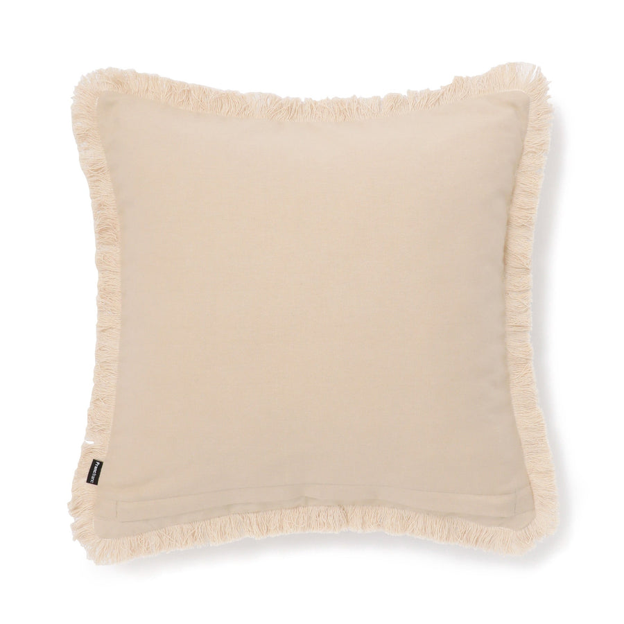 EMBジオメトリック クッションカバー 45×45 ベージュ（A-026）