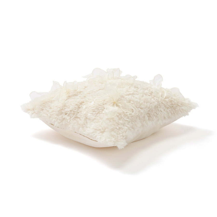 ファー クッションカバー 45×45 アイボリー（E-010）
