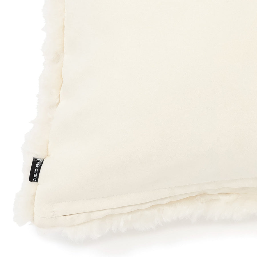 ファー クッションカバー 45×45 アイボリー（E-010）