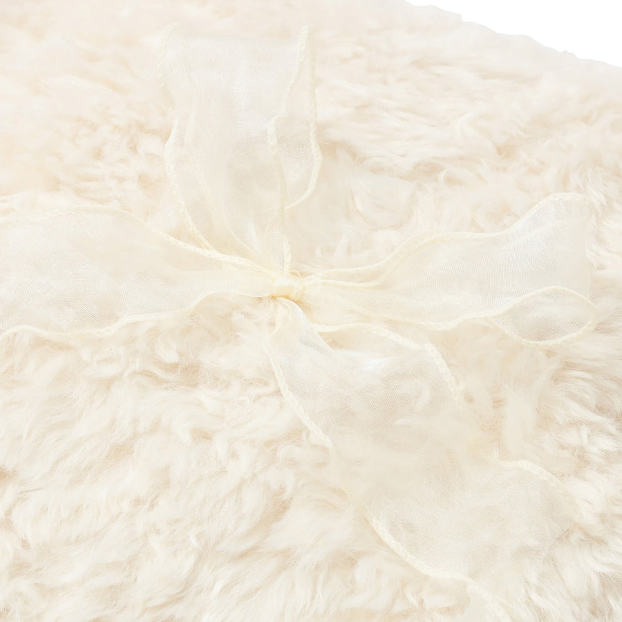 ファー クッションカバー 45×45 アイボリー（E-010）