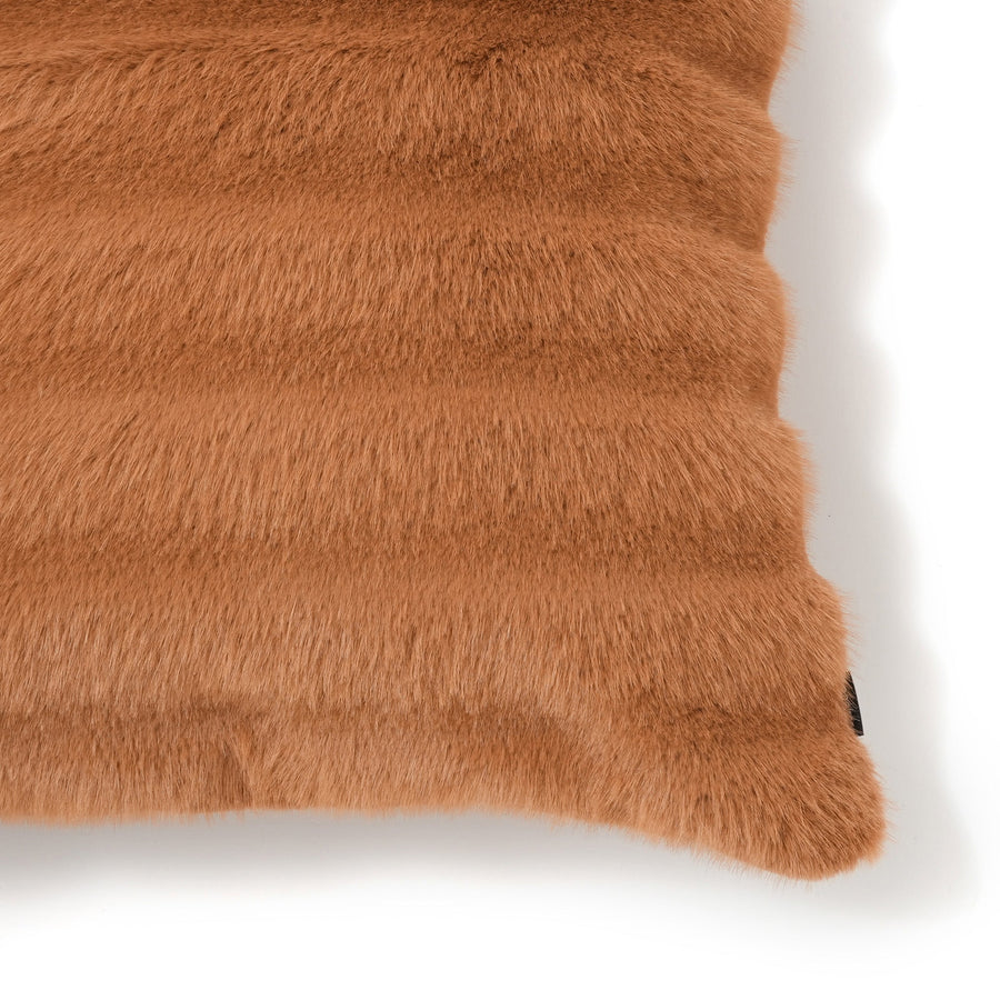 ファー クッションカバー 450×450 ブラウン（K-023）