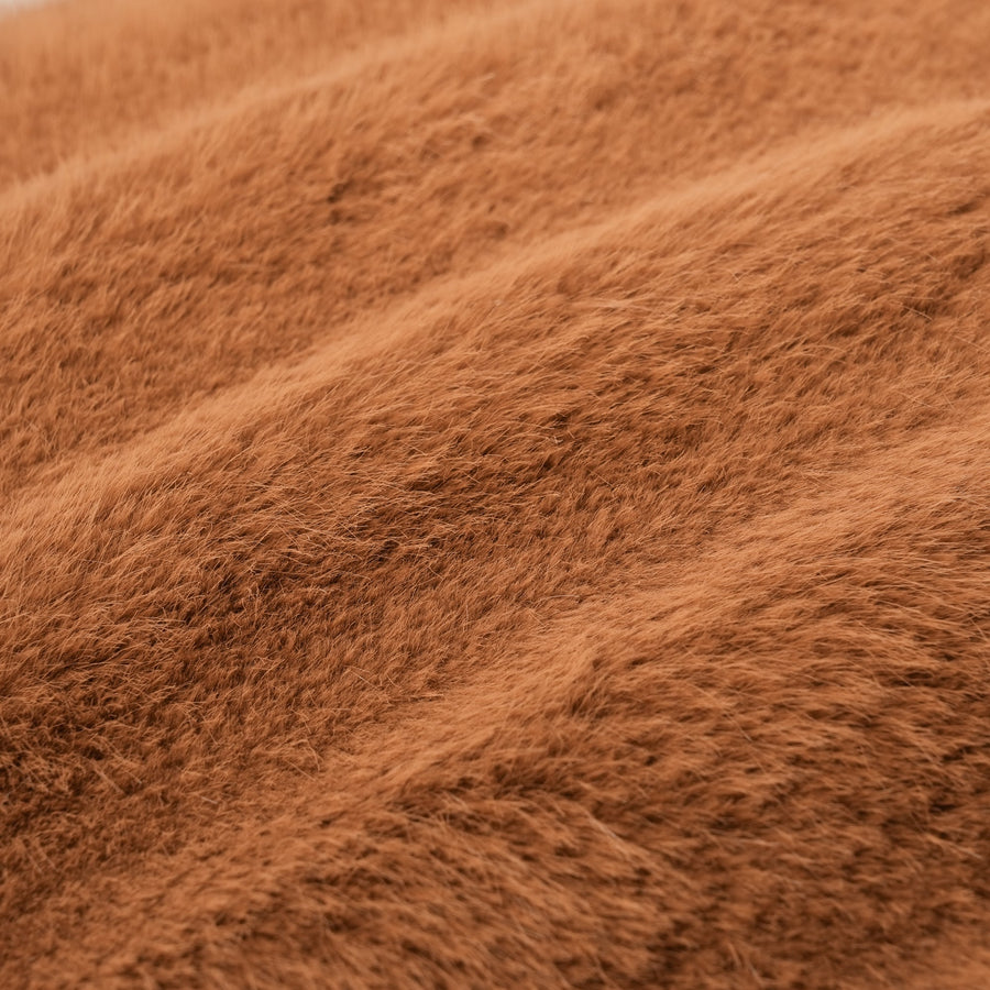 ファー クッションカバー 450×450 ブラウン（K-023）