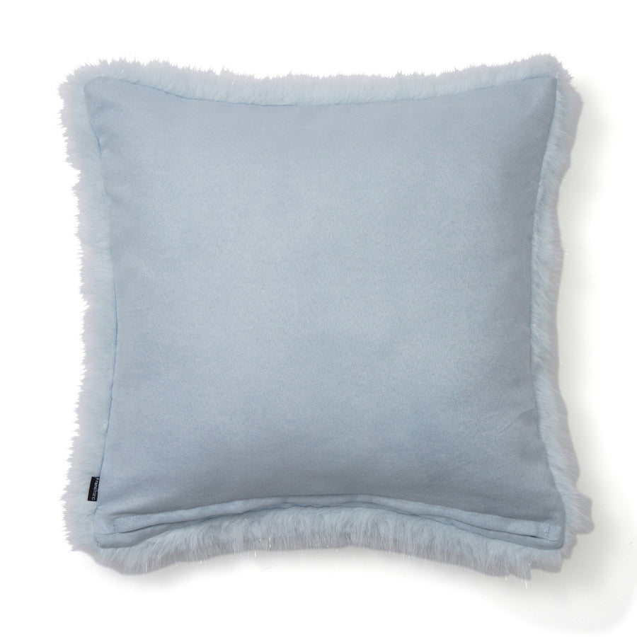 ファー クッションカバー 45×45 ライトブルー（I-020）
