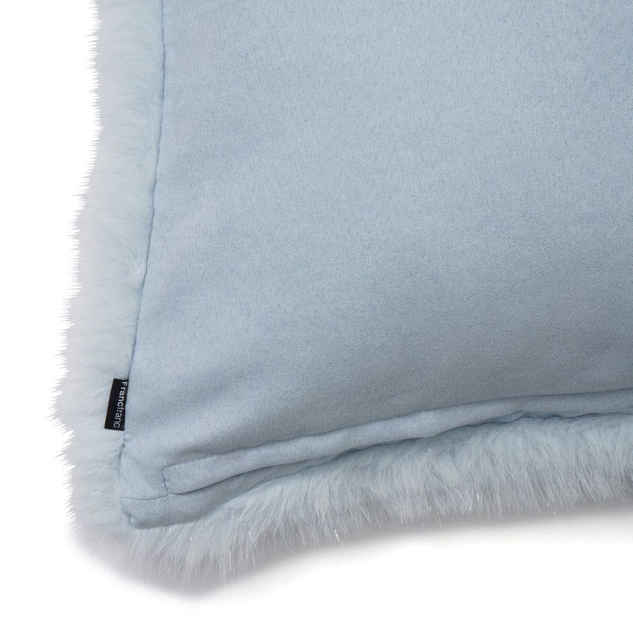 ファー クッションカバー 45×45 ライトブルー（I-020）