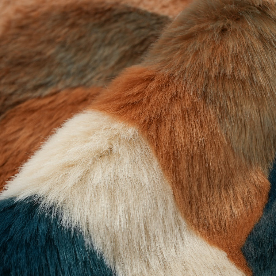 ファー クッションカバー 450×450 マルチ（N-037）