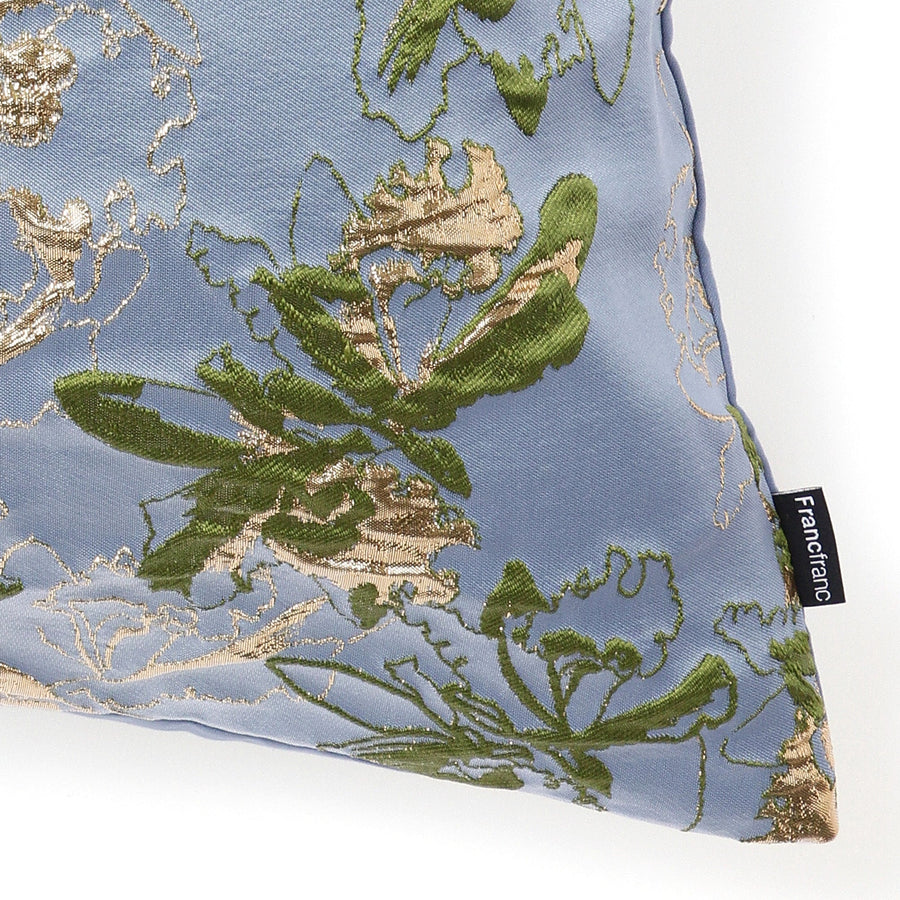 JQフラワー クッションカバー 45×45 ブルー（B040）