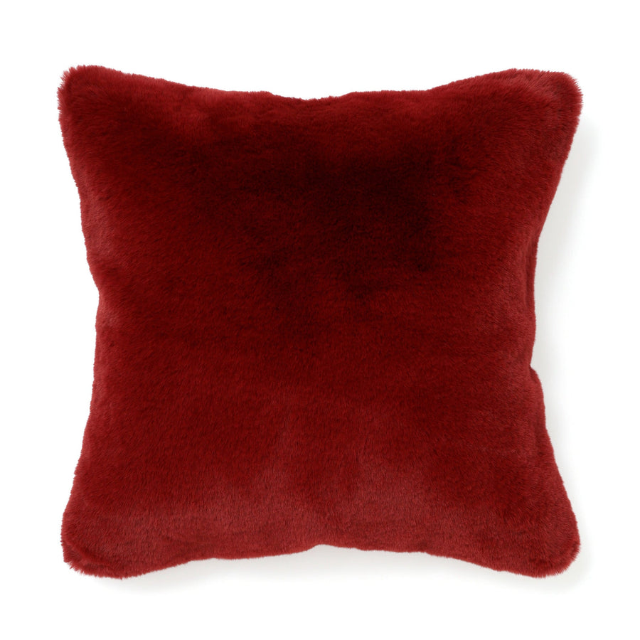 ファー クッションカバー 450×450 ダークレッド（B-046）