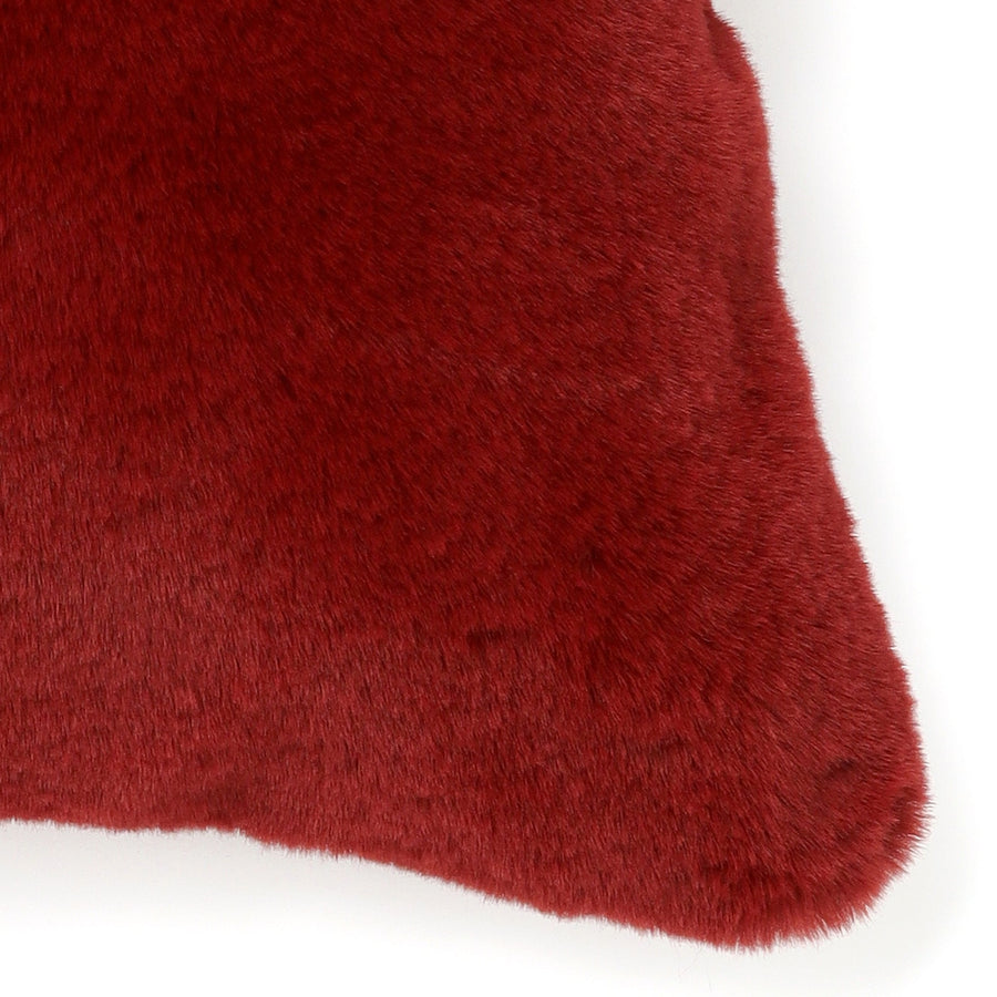 ファー クッションカバー 450×450 ダークレッド（B-046）