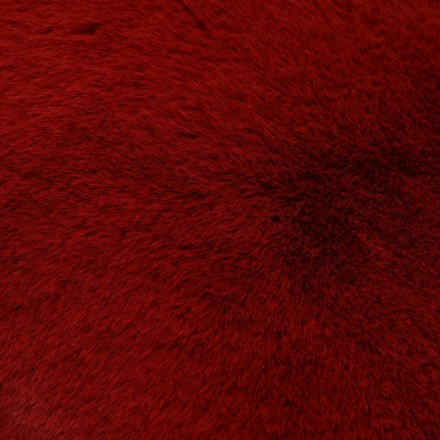 ファー クッションカバー 450×450 ダークレッド（B-046）